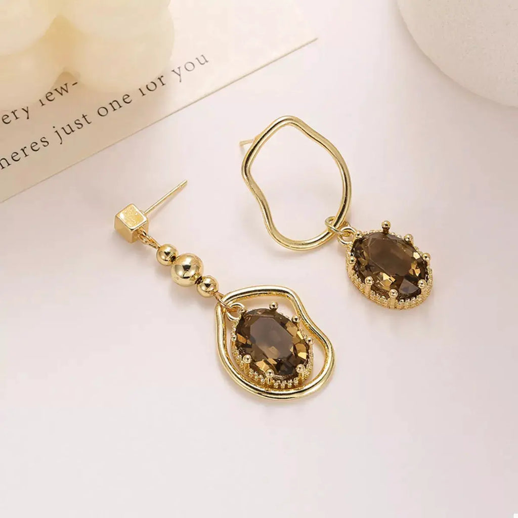 Asymmetrical Geometric Dangle Earrings by Trendsi