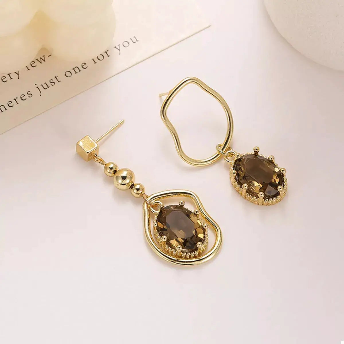 Asymmetrical Geometric Dangle Earrings by Trendsi