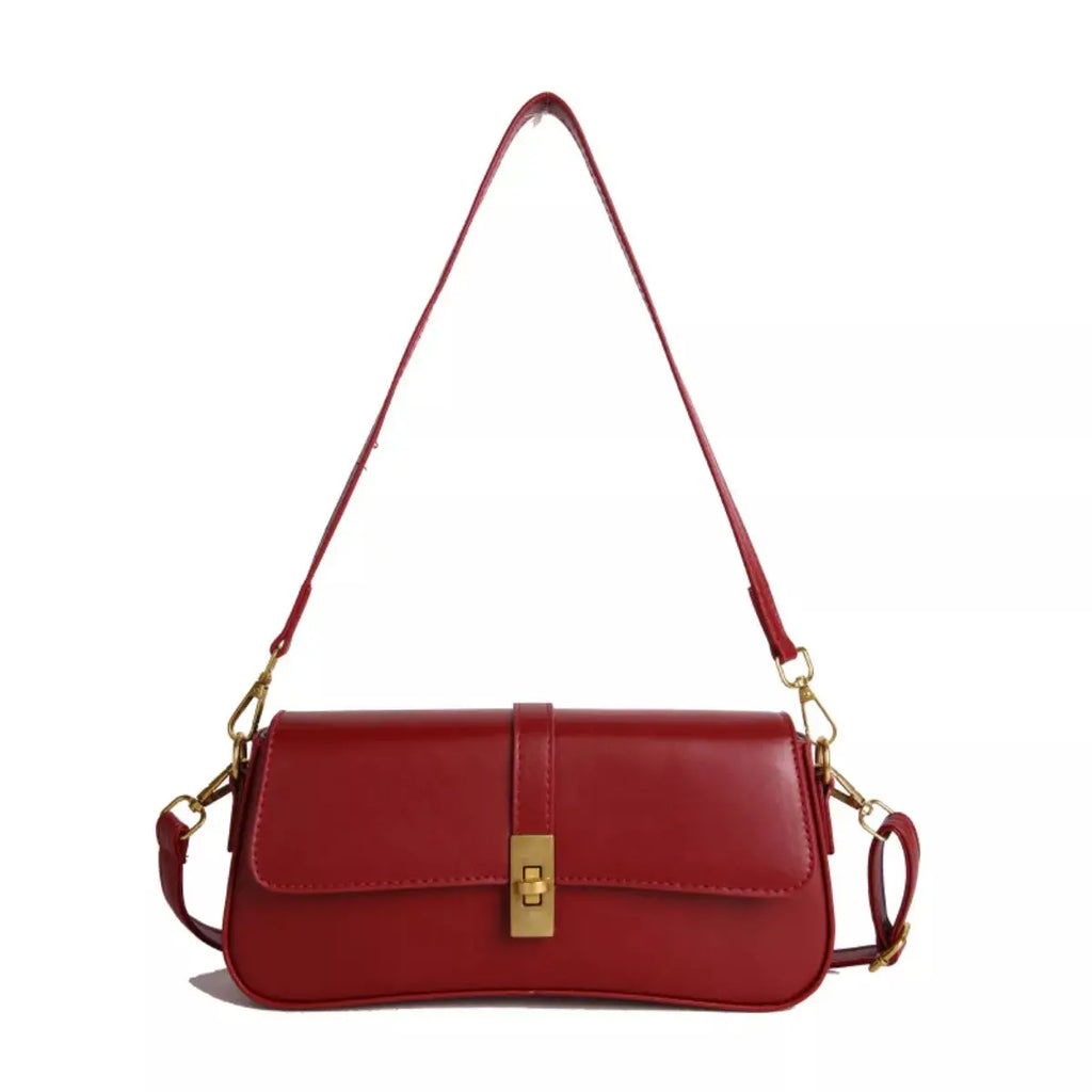 Rectangular Crossbody Bag with Golden Buckle by Trendsi