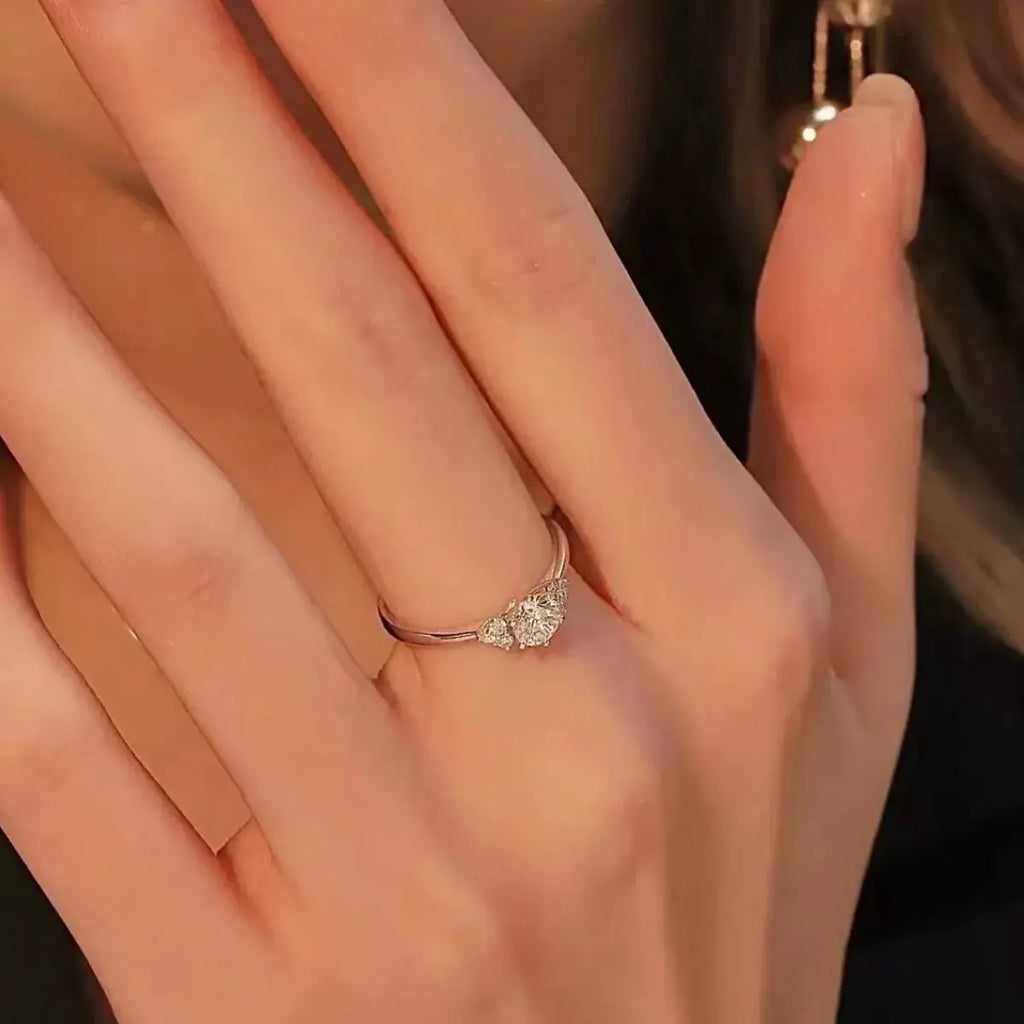 1 Carat Moissanite 925 Sterling Silver Ring by Trendsi