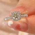 1 Carat 925 Sterling Silver Moissanite Ring by Trendsi