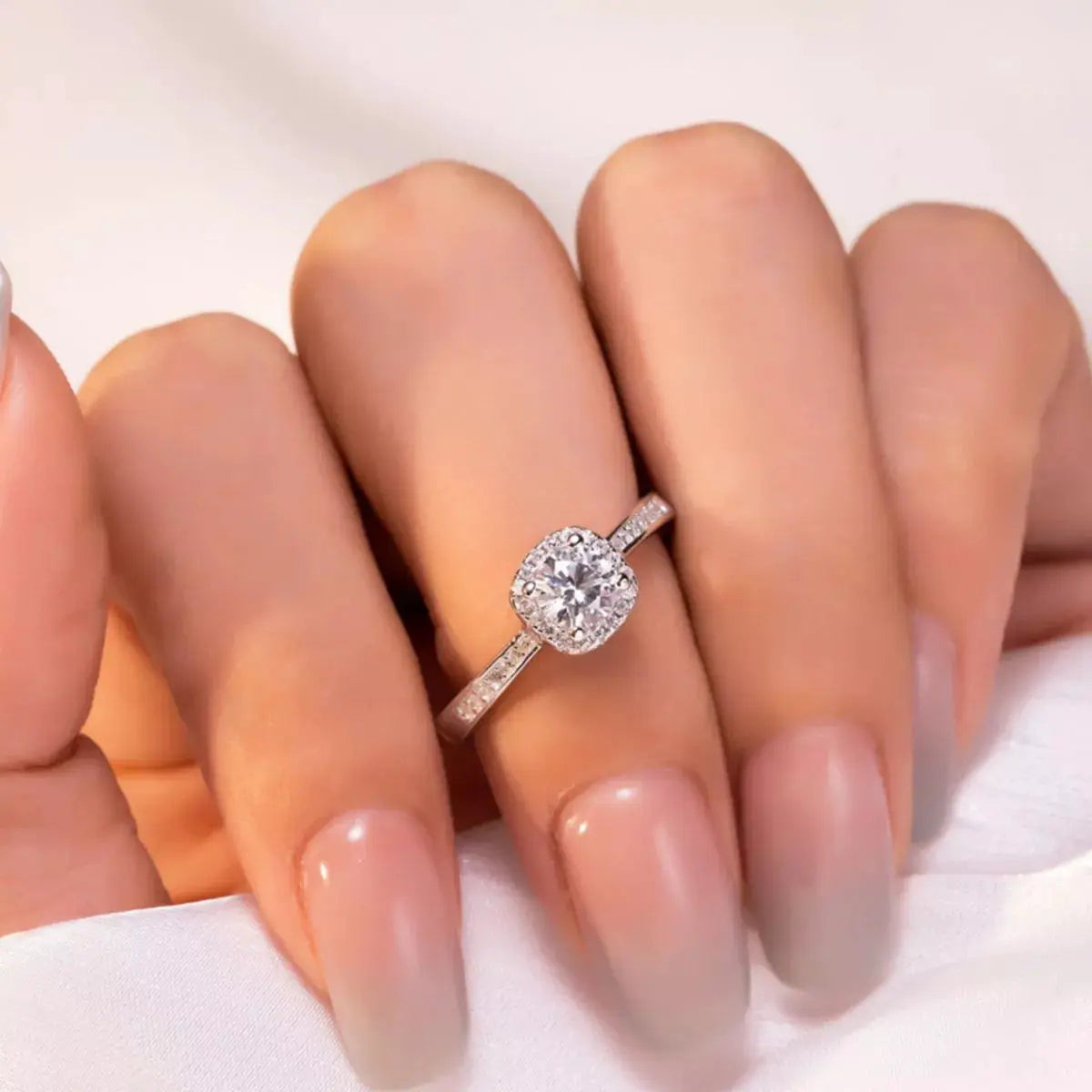 2 Carat Moissanite 925 Sterling Silver Ring by Trendsi