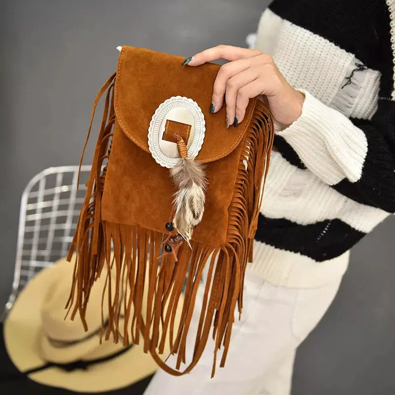 Fringe Tassel Crossbody Bag by Trendsi