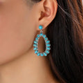 Artificial Turquoise Earrings by Trendsi