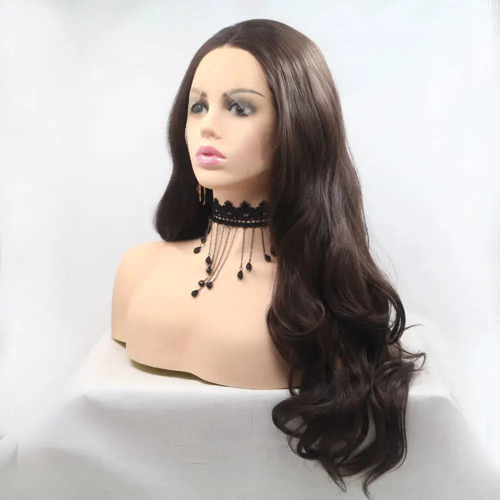 13*3" Lace Front Wigs Synthetic Long Wavy 24" 130% Density by Trendsi