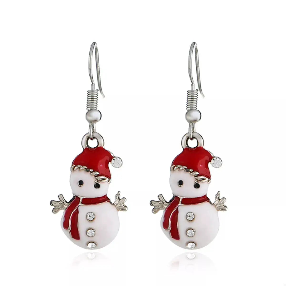Christmas Snowman Drop Earrings by Trendsi