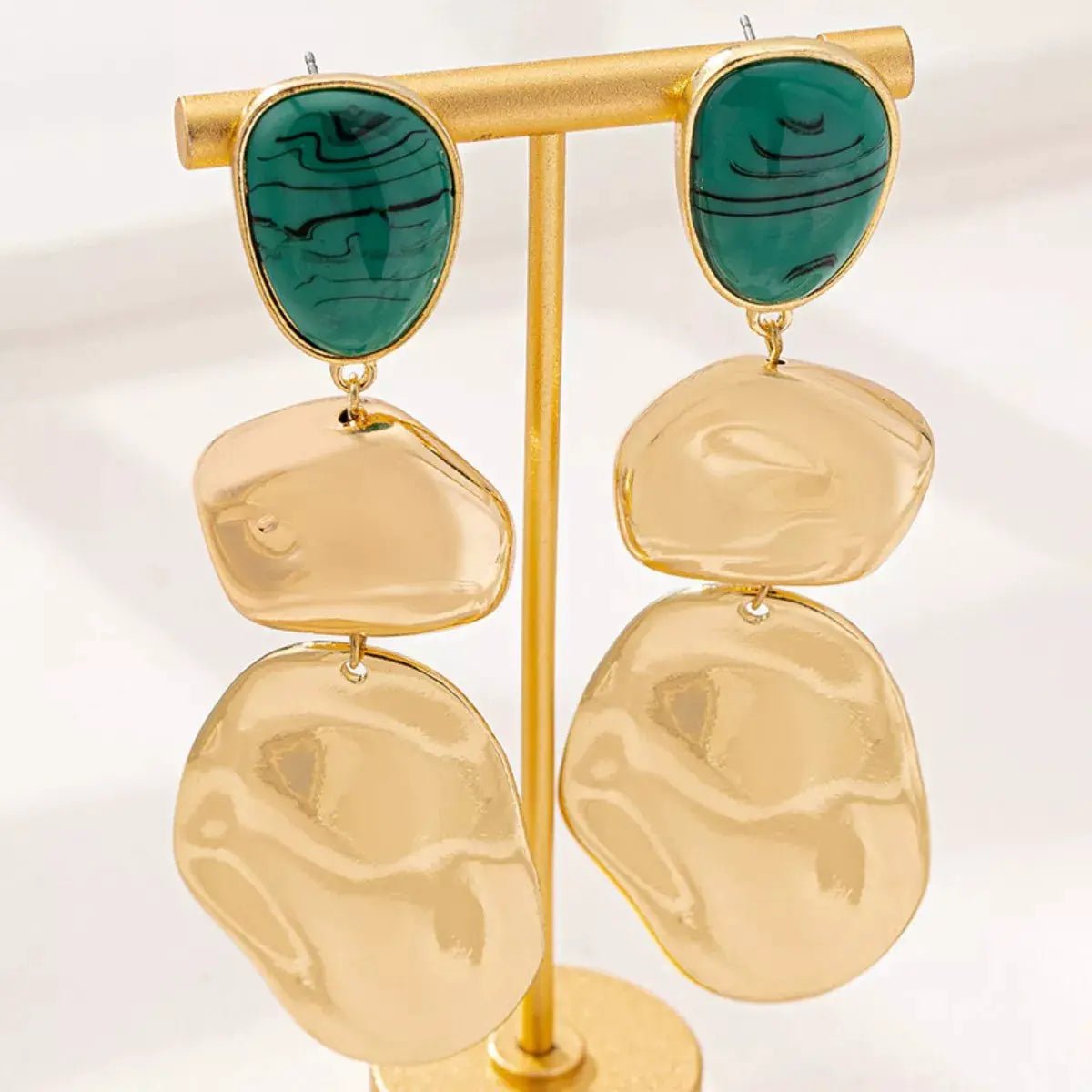 18K Gold-Plated Alloy Drop Earrings by Trendsi