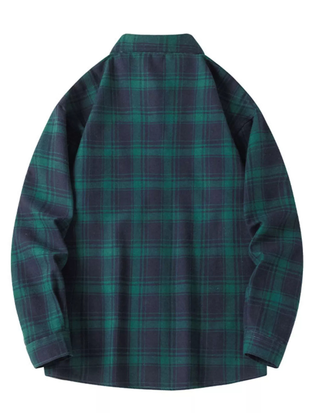 Men's Plus Size Plaid Long Sleeve Shirt by Trendsi