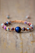 Imperial Jasper & Natural Stone Beaded Bracelet by Trendsi