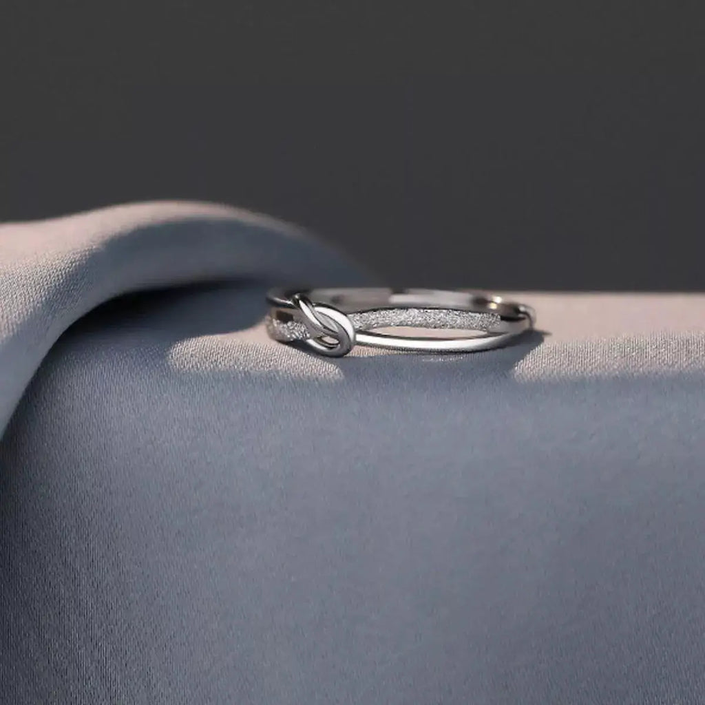 925 Sterling Silver Knot Ring by Trendsi