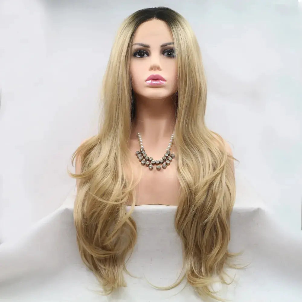 13*3" Lace Front Wigs Synthetic Long Wavy 24" 130% Density by Trendsi