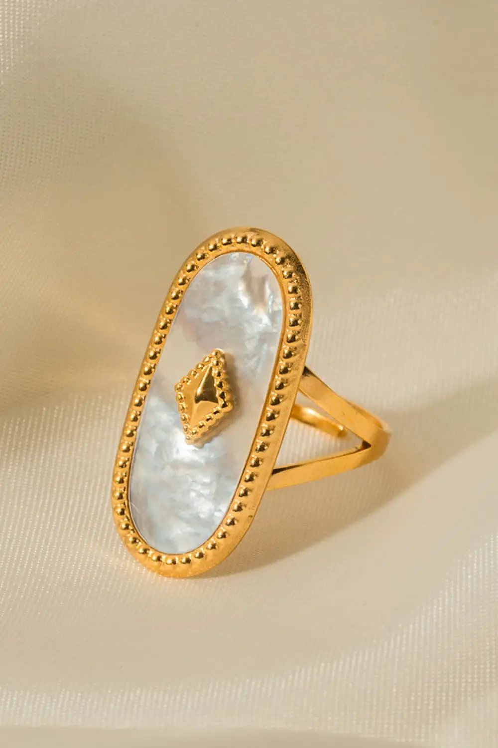 Natural Stone Copper Ring by Trendsi