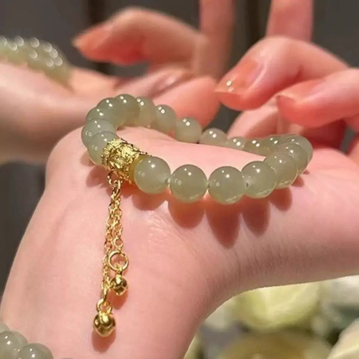 18K Gold-Plated Bead Bracelet by Trendsi