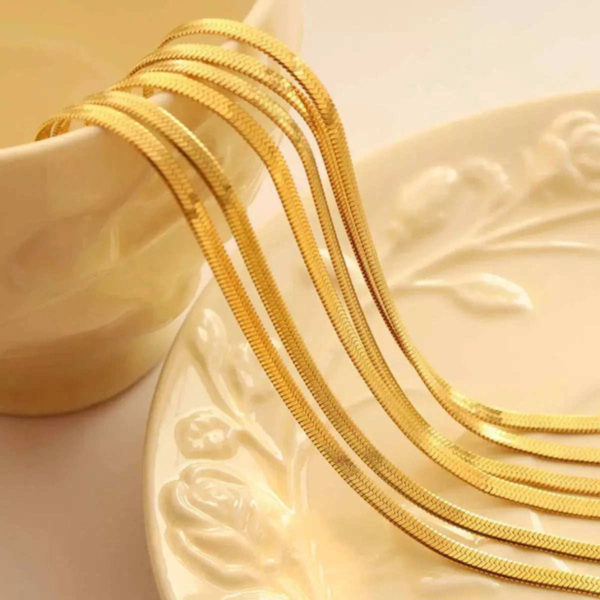 18K Gold-Plated Titanium Steel Necklace by Trendsi