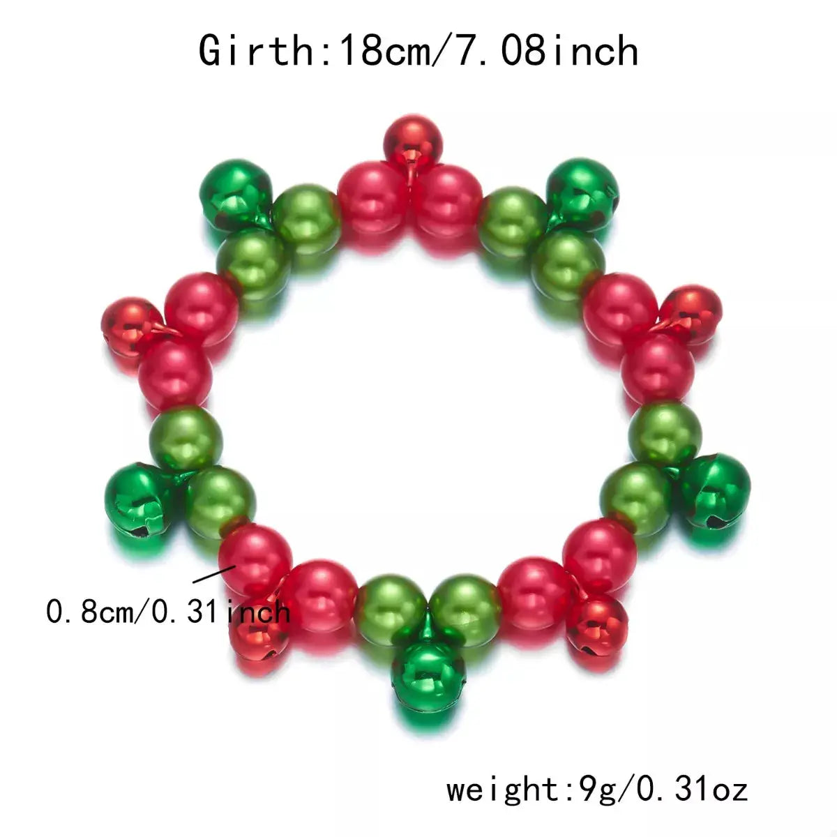 Christmas Holiday Beaded Bell Bracelet by Trendsi