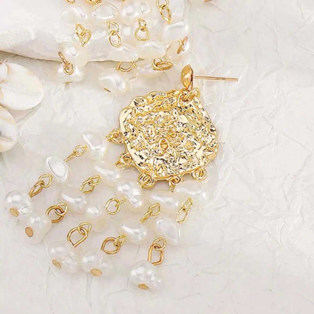 18K Gold-Plated Dangle Earrings by Trendsi