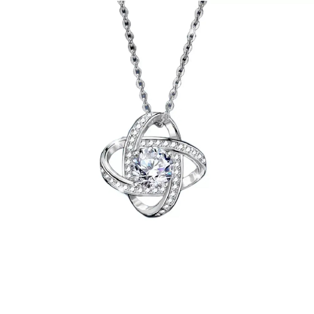 1 Carat Moissanite 925 Sterling Silver Pendant Necklace by Trendsi