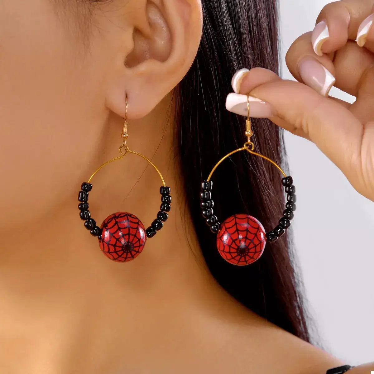 18K Gold-Plated Halloween Bead Earrings by Trendsi