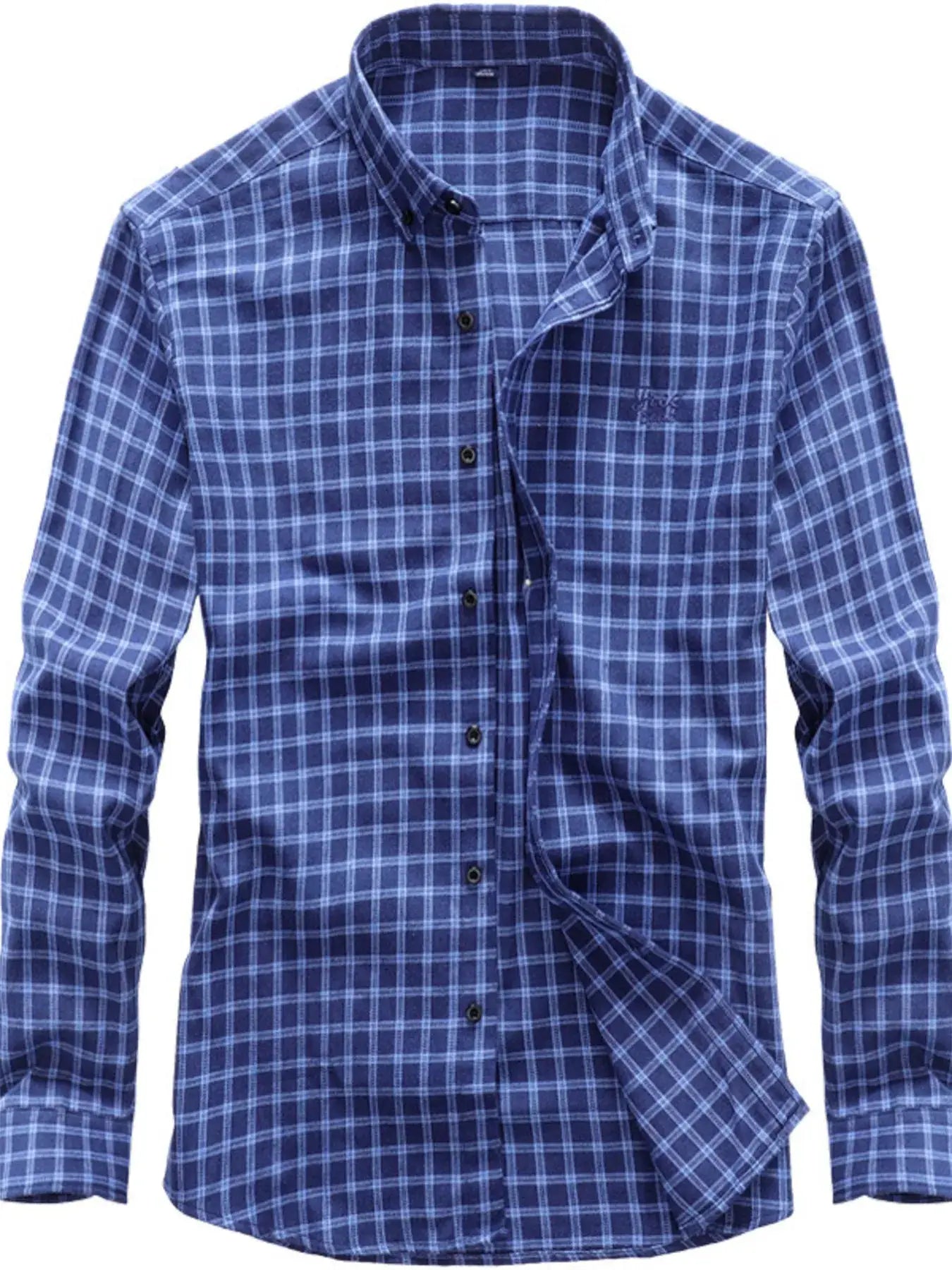 Men's Full Size Classic Plaid Button-Down Shirt Plus Size by Trendsi
