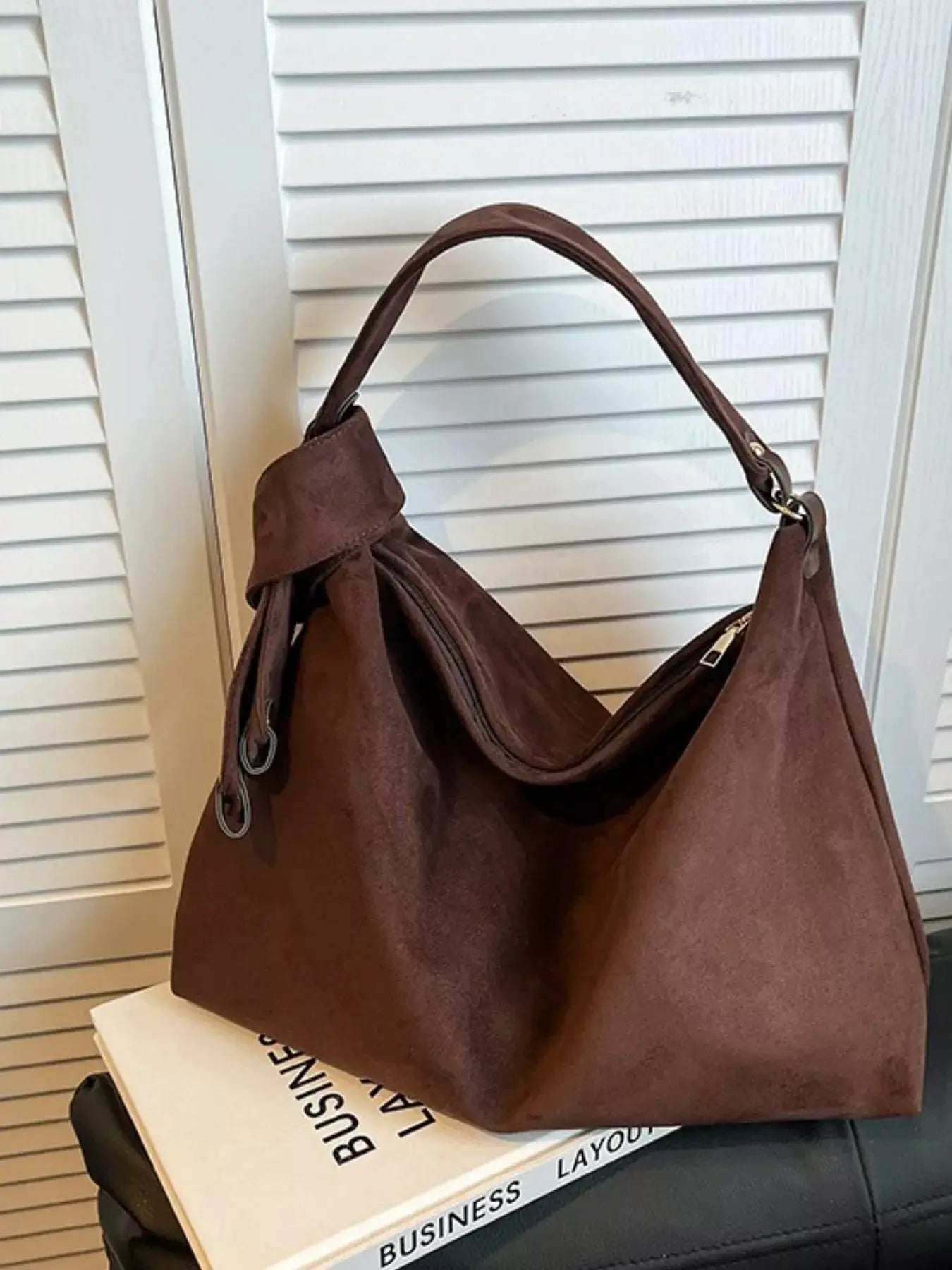 Suede Knot Shoulder Bag by Trendsi