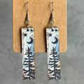 Square Shape Wooden Dangle Earrings by Trendsi