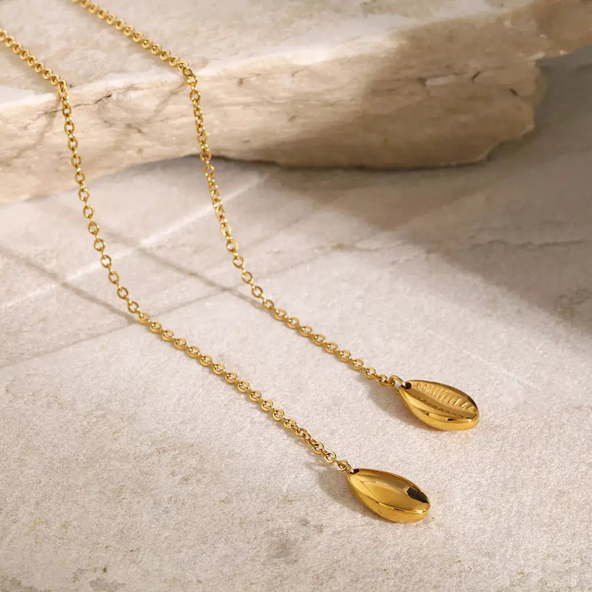 18K Gold-Plated Y-Shaped Necklace by Trendsi