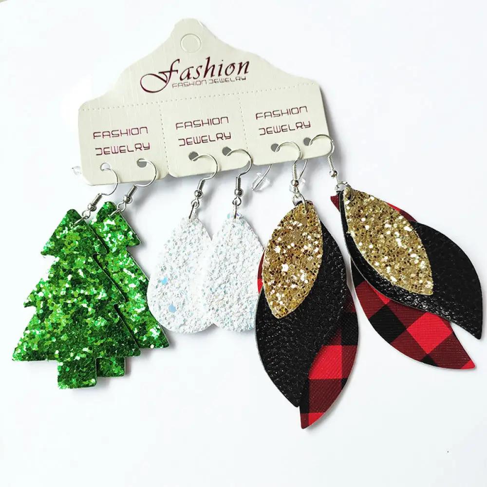 Christmas PU Earrings Set by Trendsi