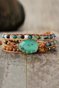 Natural Stone & Agate Layered Bracelet by Trendsi