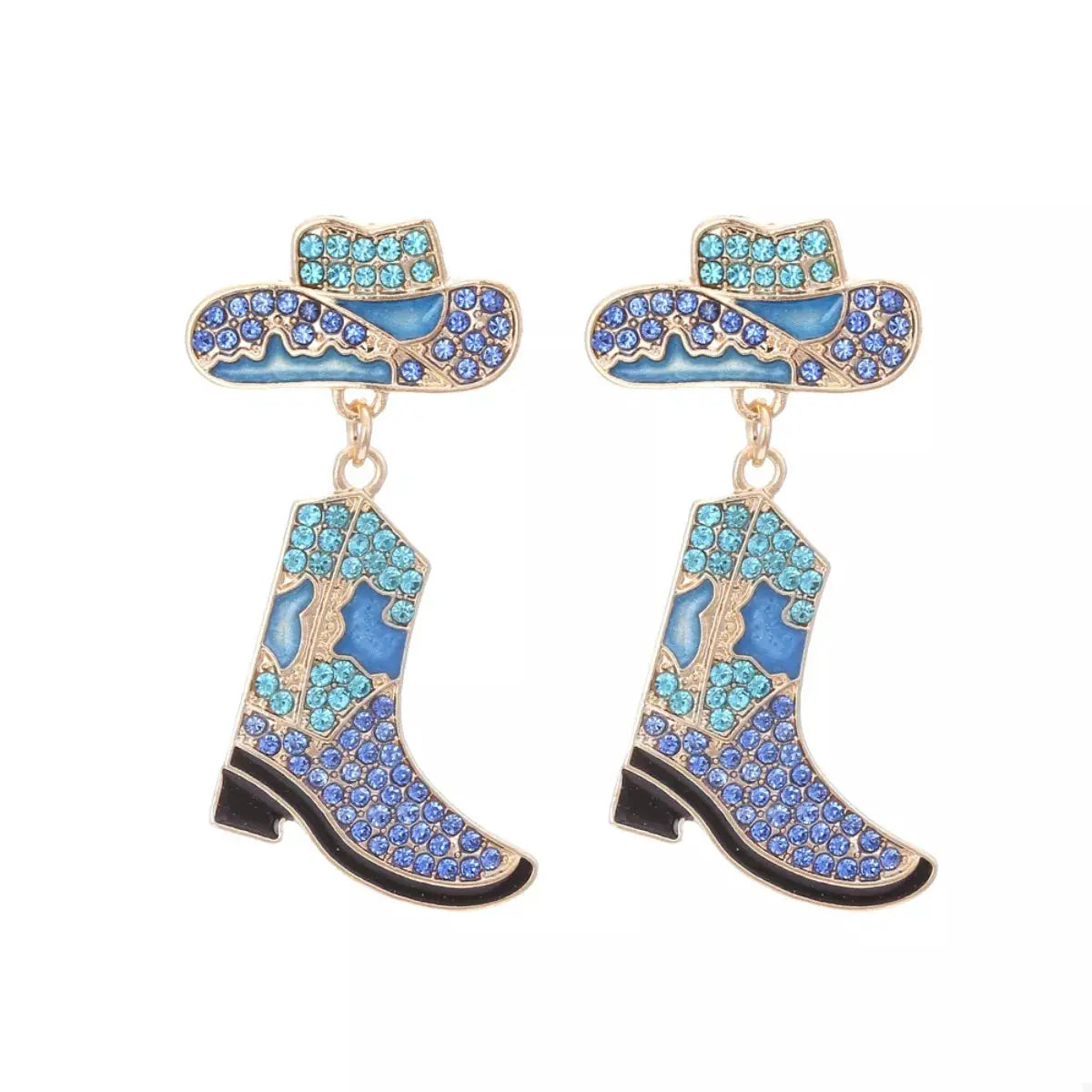Cowboy Hat and Boot Dangle Earrings by Trendsi