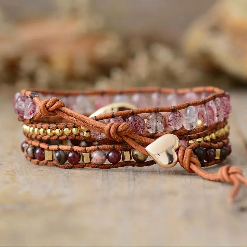 Natural Stone Layered Bracelet by Trendsi