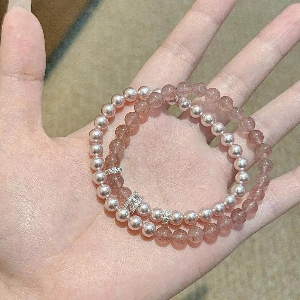 Pearl Beaded Bracelet 2 Piece Set by Trendsi