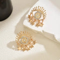18K Gold-Plated Evil Eye Star Earrings by Trendsi