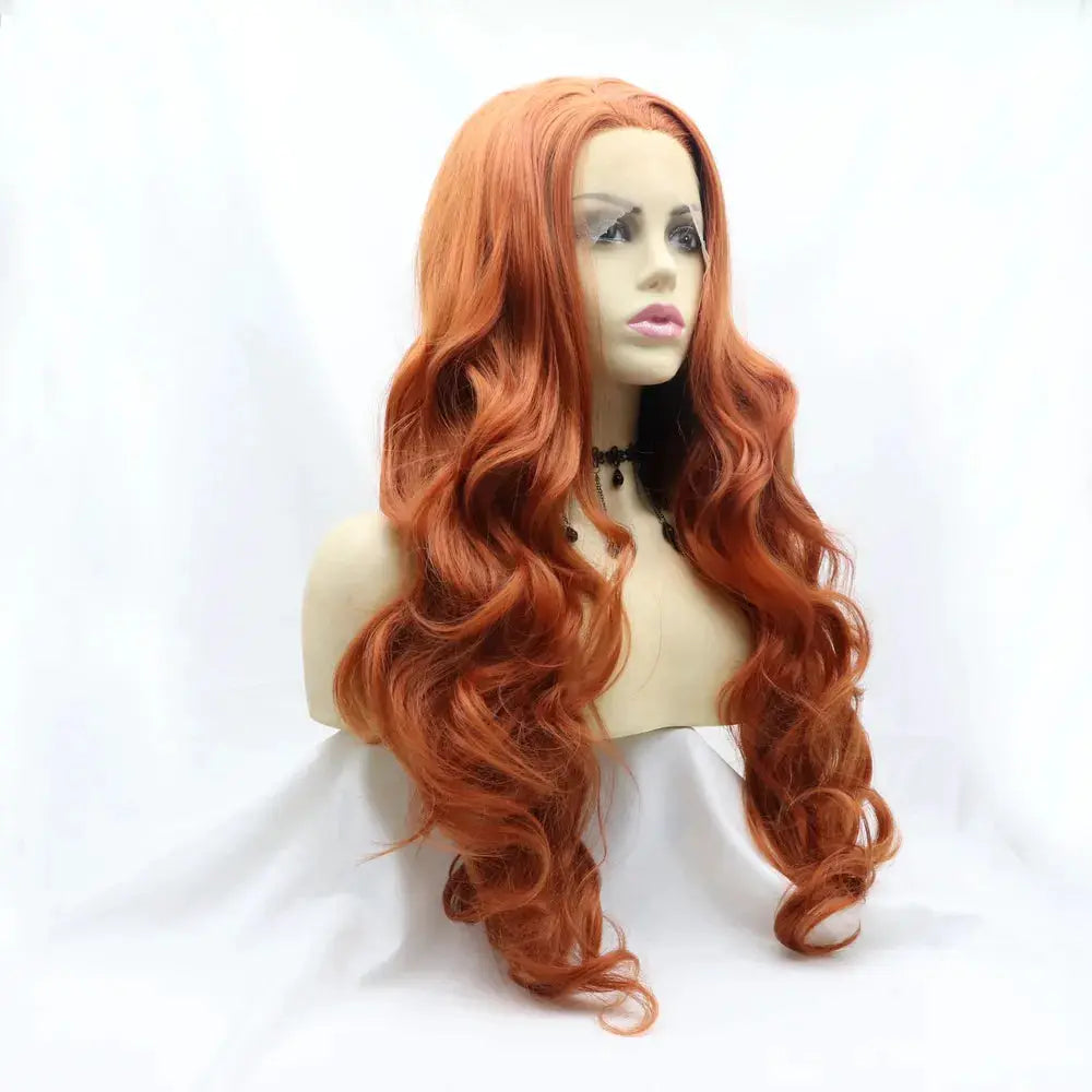 13*3" Lace Front Wigs Synthetic Long Wavy 24" 130% Density by Trendsi