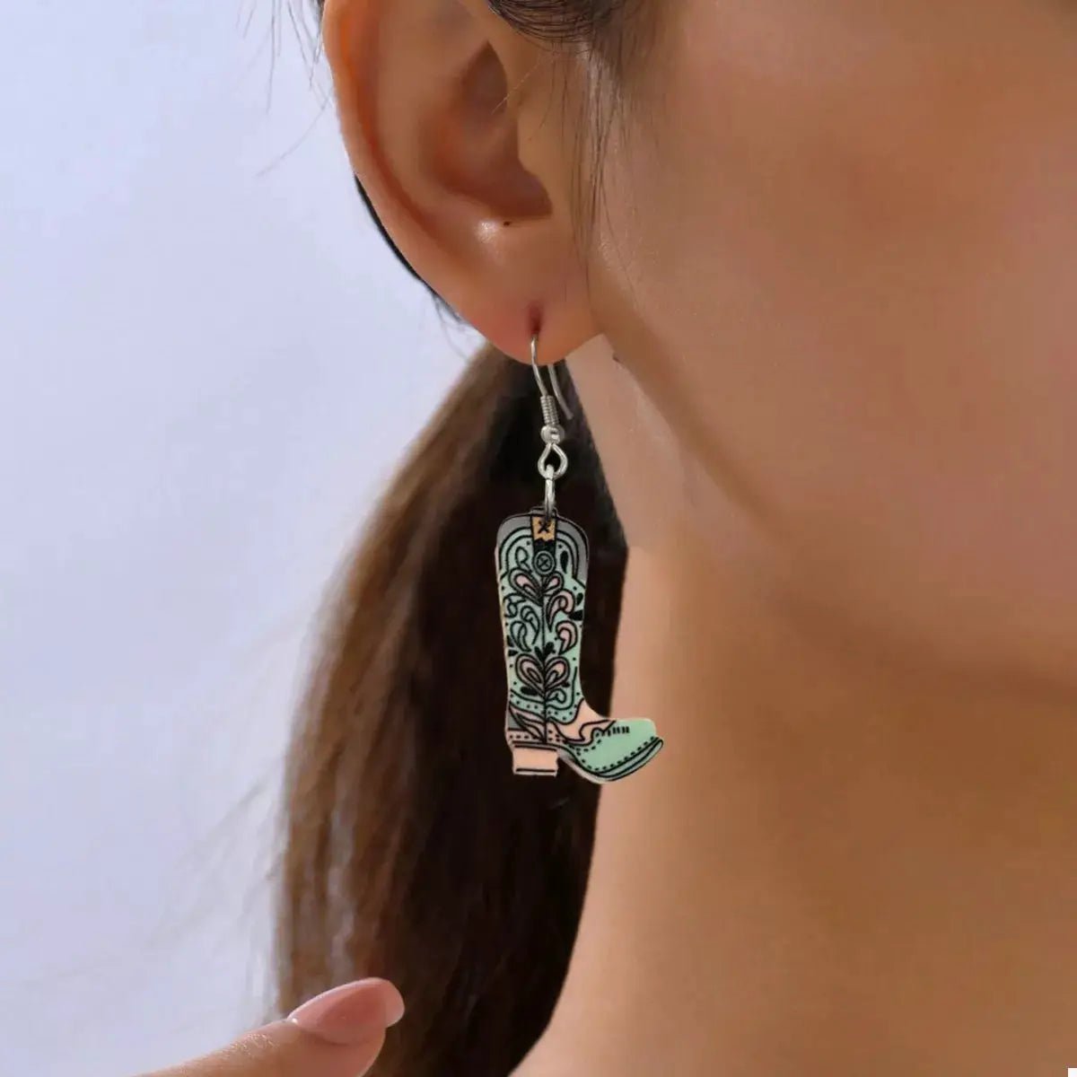 Western Boot Dangle Earrings by Trendsi