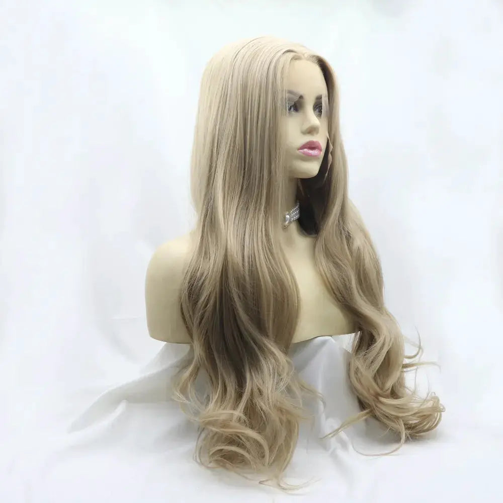13*3" Lace Front Wigs Synthetic Long Wavy 24" 130% Density by Trendsi