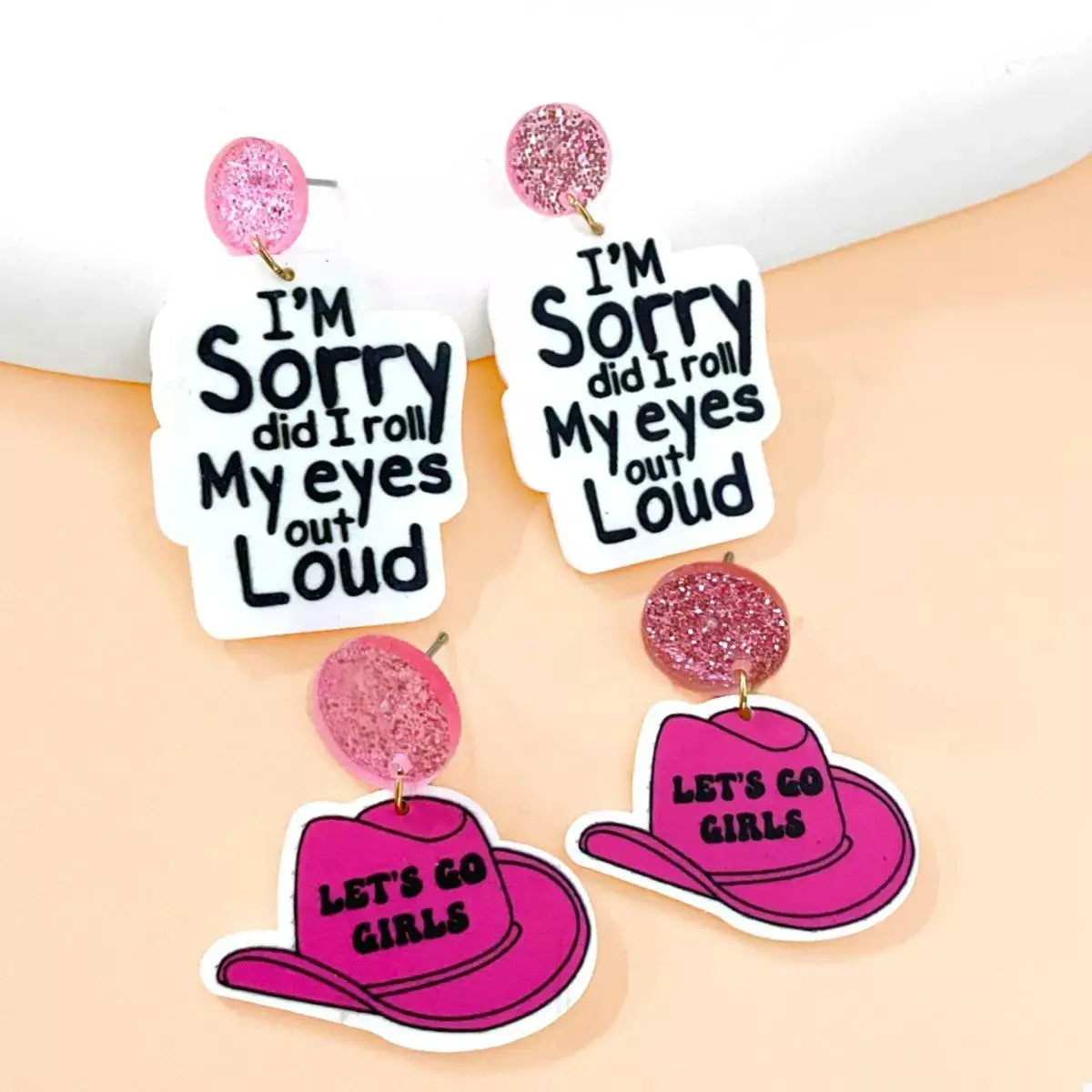 2 Pair Sequin Hat Dangle Earrings by Trendsi