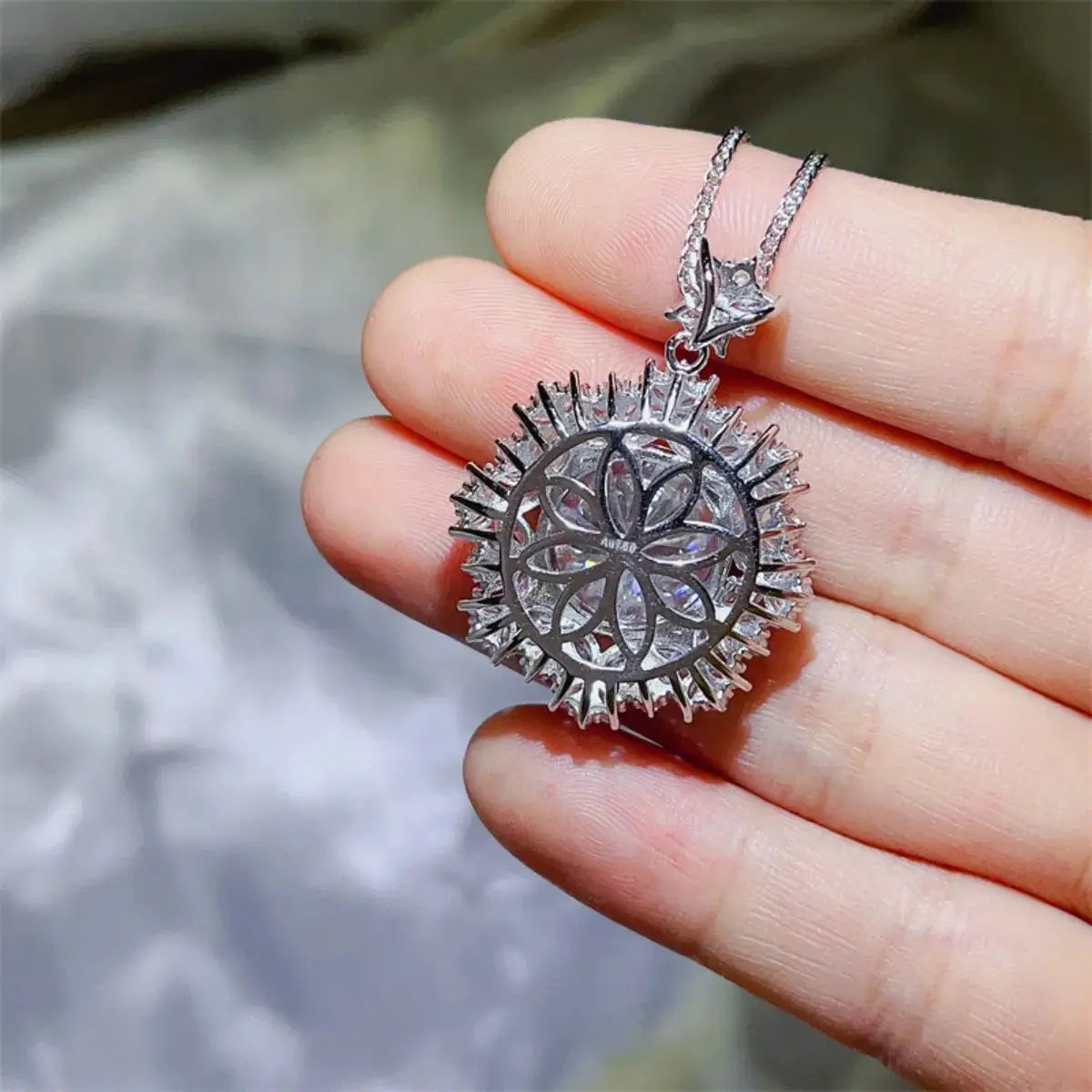 10 Carat Moissanite 925 Sterling Silver Necklace by Trendsi