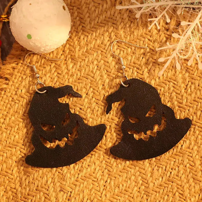 PU Leather Hat Shape Earrings by Trendsi