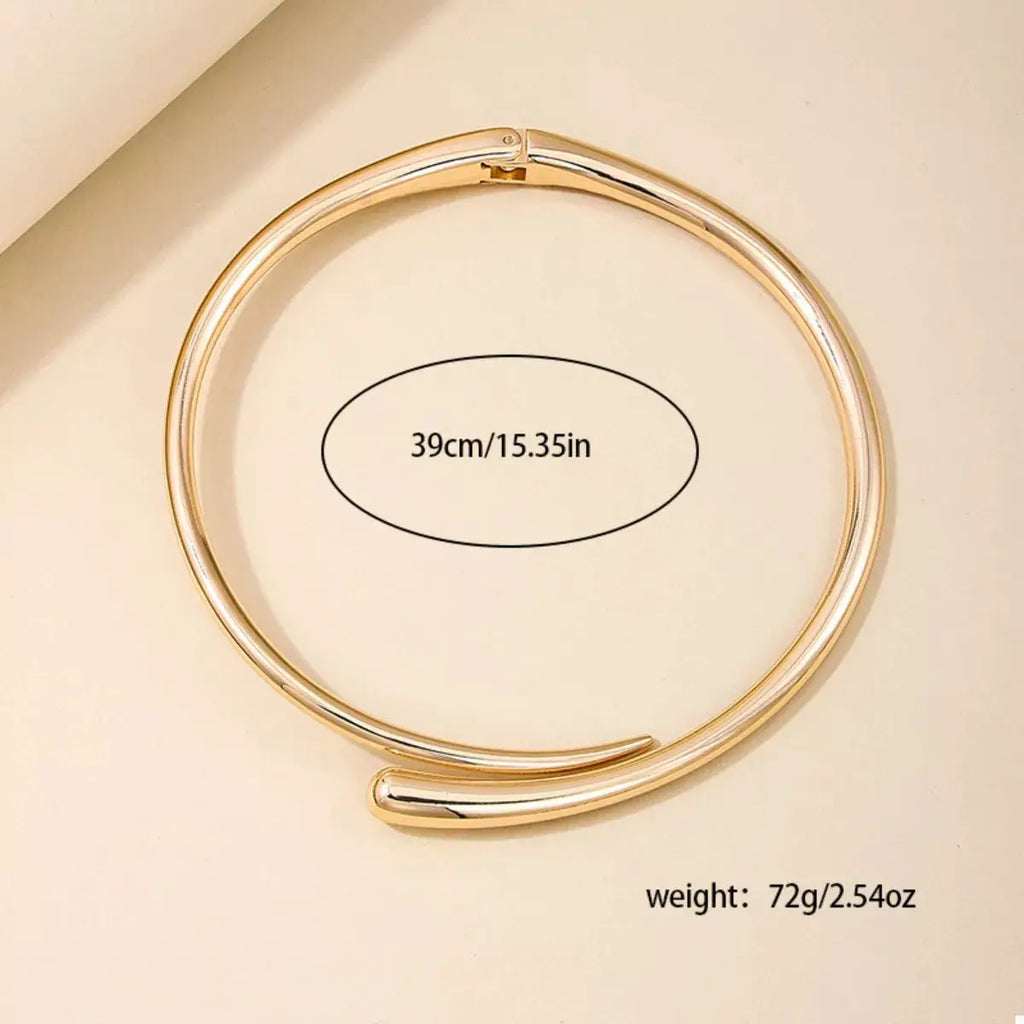 18K Gold-Plated Alloy Adjustable Necklace by Trendsi