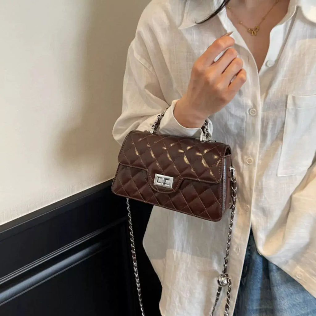 Quilted Flap Crossbody Bag by Trendsi