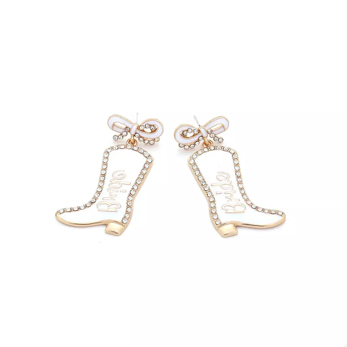 Cowgirl Boot Dangle Earrings with Bow by Trendsi