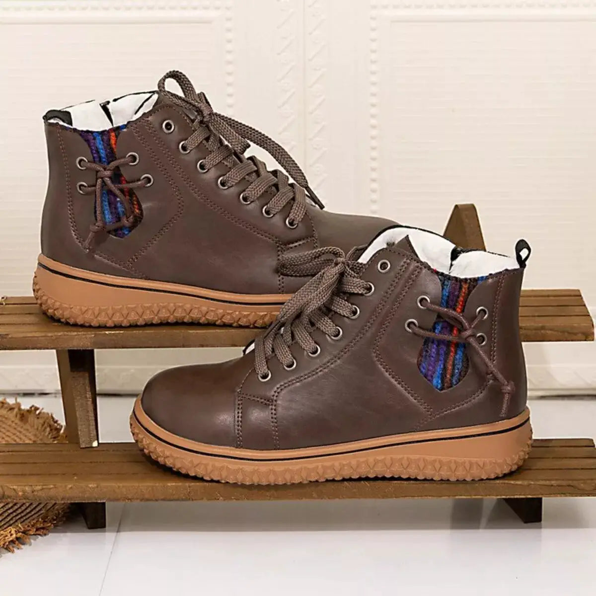 Round Toe Platform Ankle Boots by Trendsi