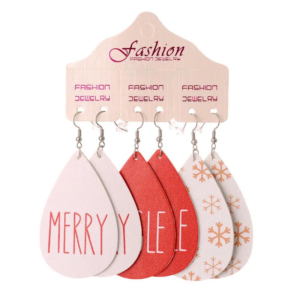 Christmas PU Earrings Set by Trendsi