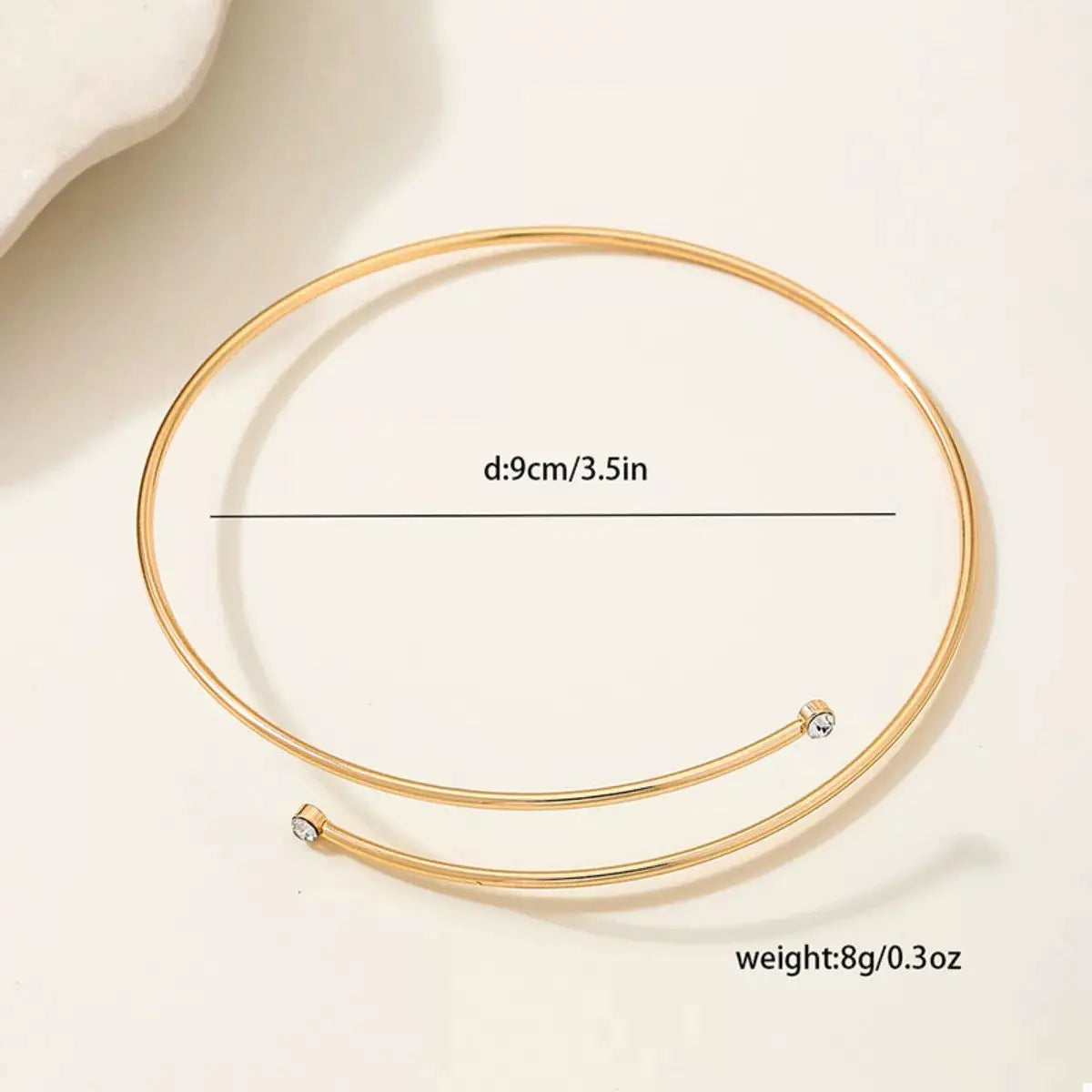 Delicate Gold Wire Upper Arm Bracelet by Trendsi