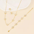 18K Gold-Plated Flower Jewelry Set by Trendsi