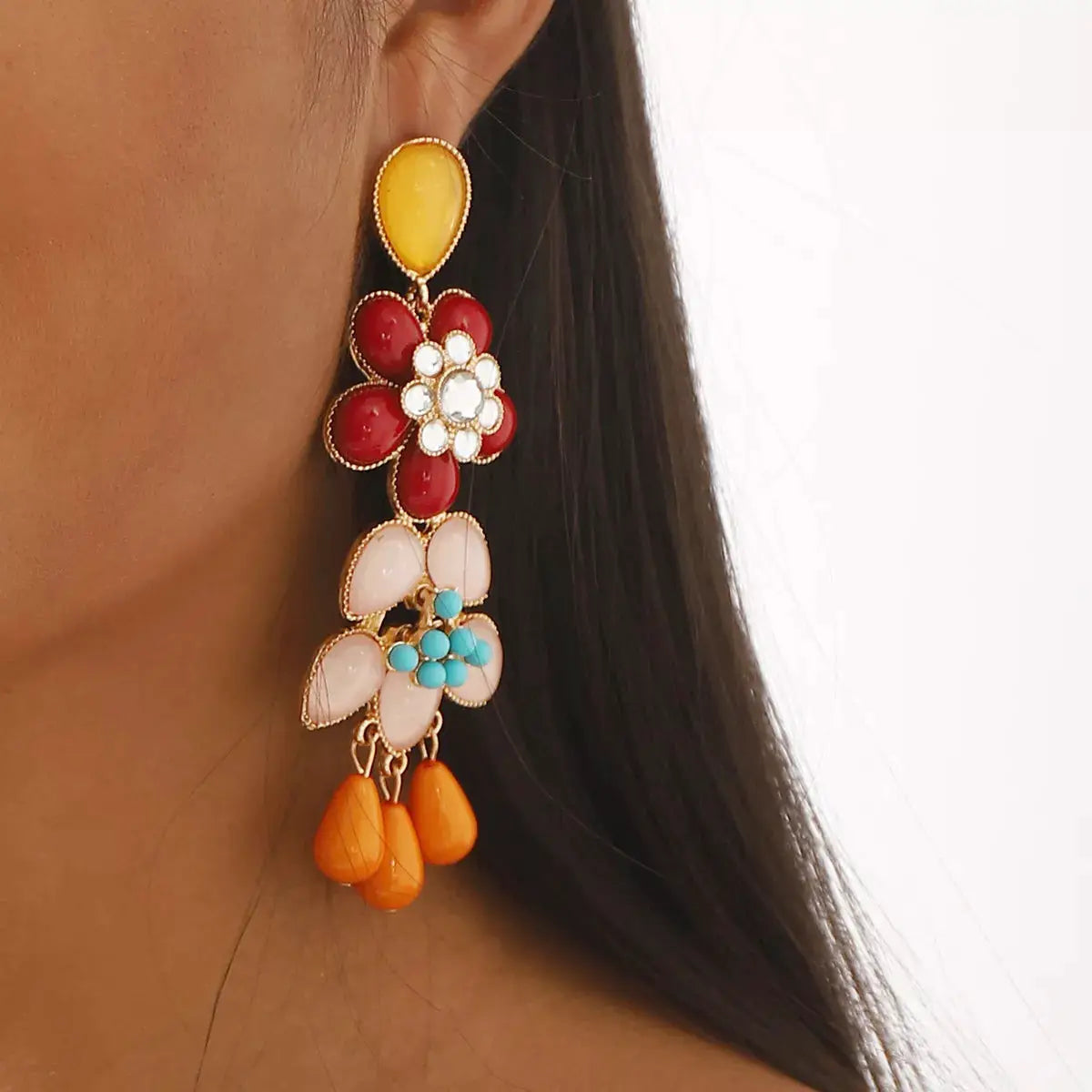 Flower Dangle Earrings by Trendsi