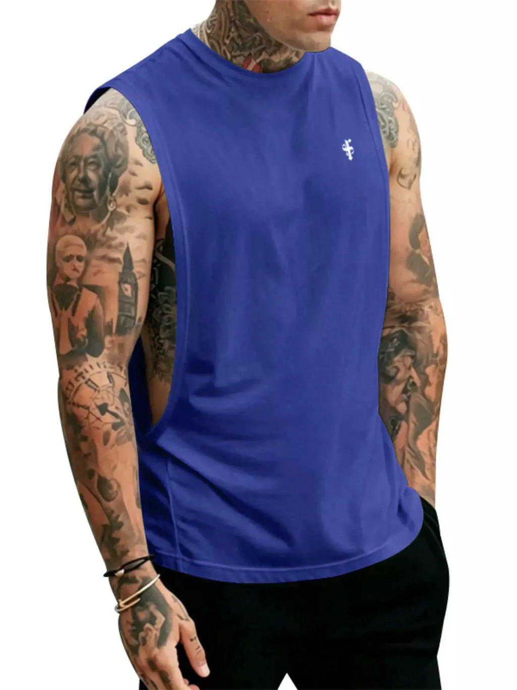 Men's Full Size Round Neck Tank Top Plus Size by Trendsi