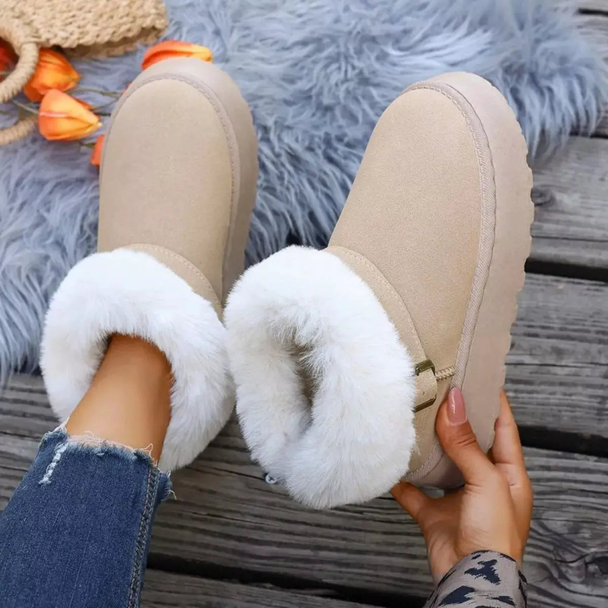Round Toe Platform Boots by Trendsi
