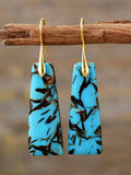 Geometrical Shape Imperial Jasper Dangle Earrings by Trendsi