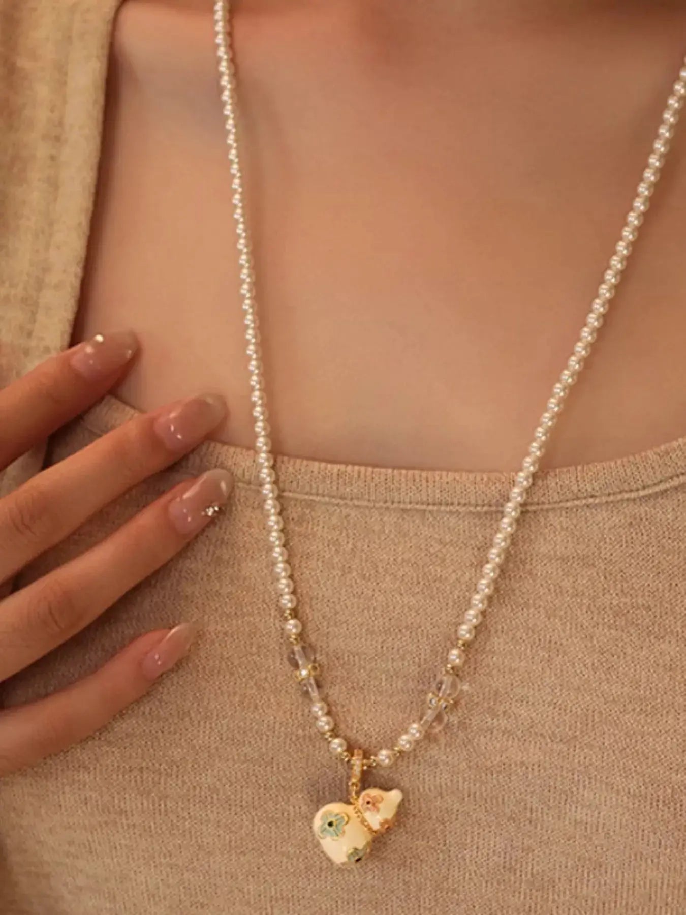 18K Gold-Plated Gourd Pendant Necklace by Trendsi